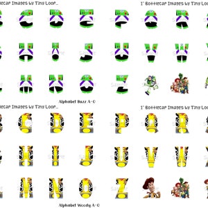 60 Woody & Buzz Lightyear Toy Story Bottlecap Images 1&quot; Circle 4x6 Instant Download