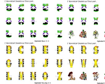 60 Woody & Buzz Lightyear Toy Story Bottlecap Images 1" Circle 4x6 Instant Download