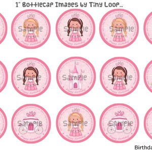 15 cumpleaños princesa 1&quot; chapas imágenes descarga inmediata de 4 x 6