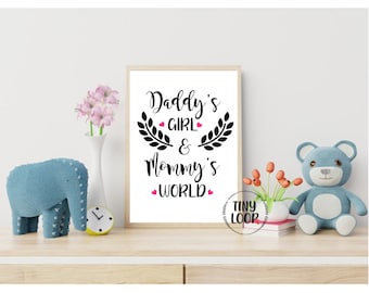 Daddys Girl Mommys World File for Cutting Machine Instant Download