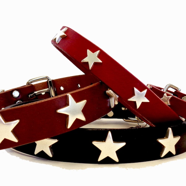 Star Leather Collars