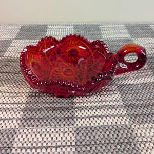 Vintage Wikinger Dalzell Ruby Red Starburst Windelschale