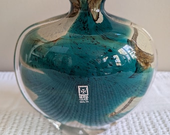 Michael Harris for Mdina Glassworks- Lovely Art Glass Vase - Etsy