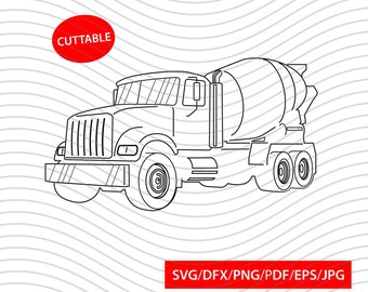 Cement Truck Decal Etsy