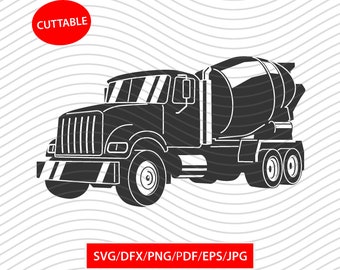 Cement Truck Svg Etsy