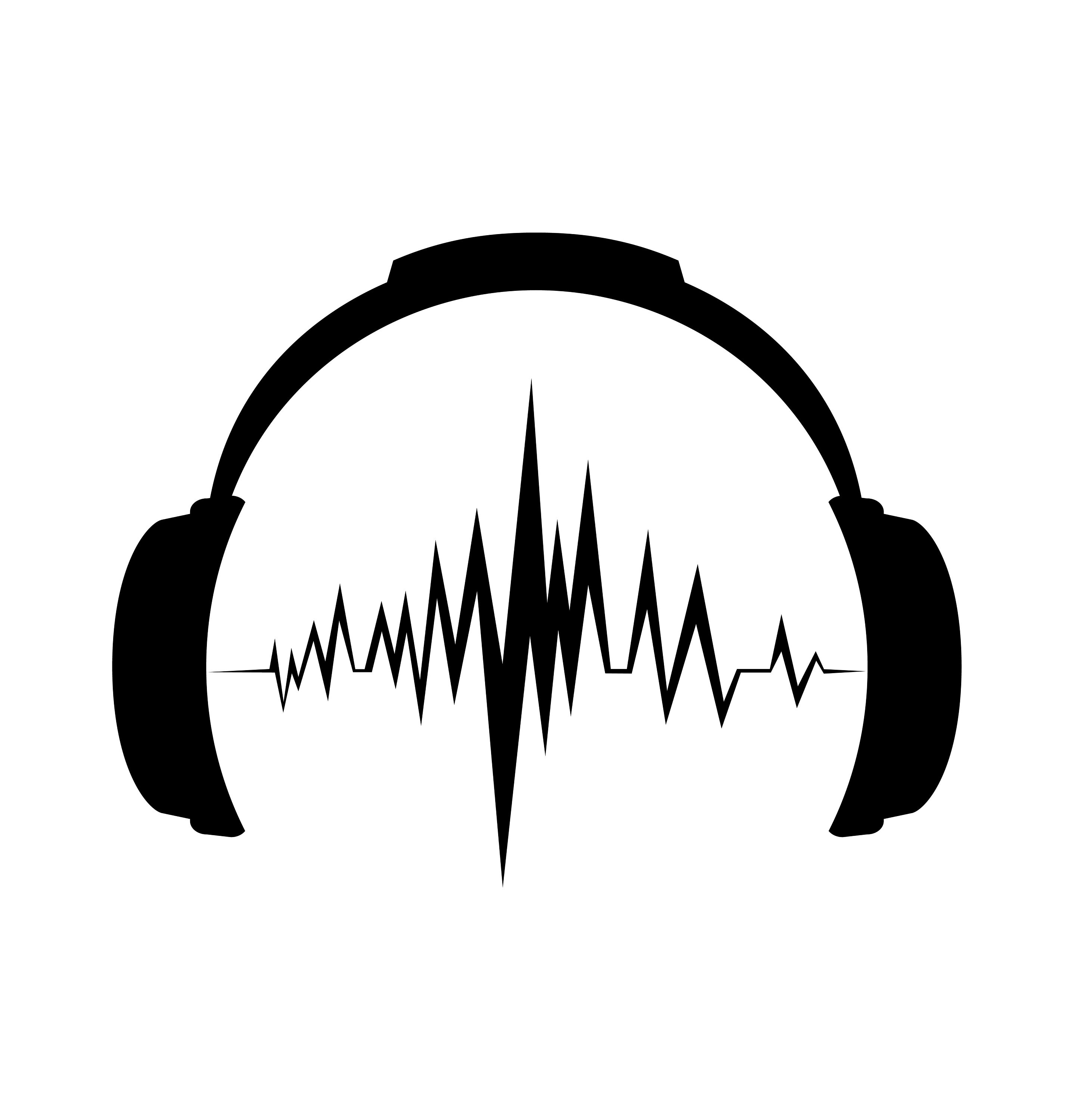 Headphones Music Sound Wave SVG File for Cricut Vector Icon Etsy