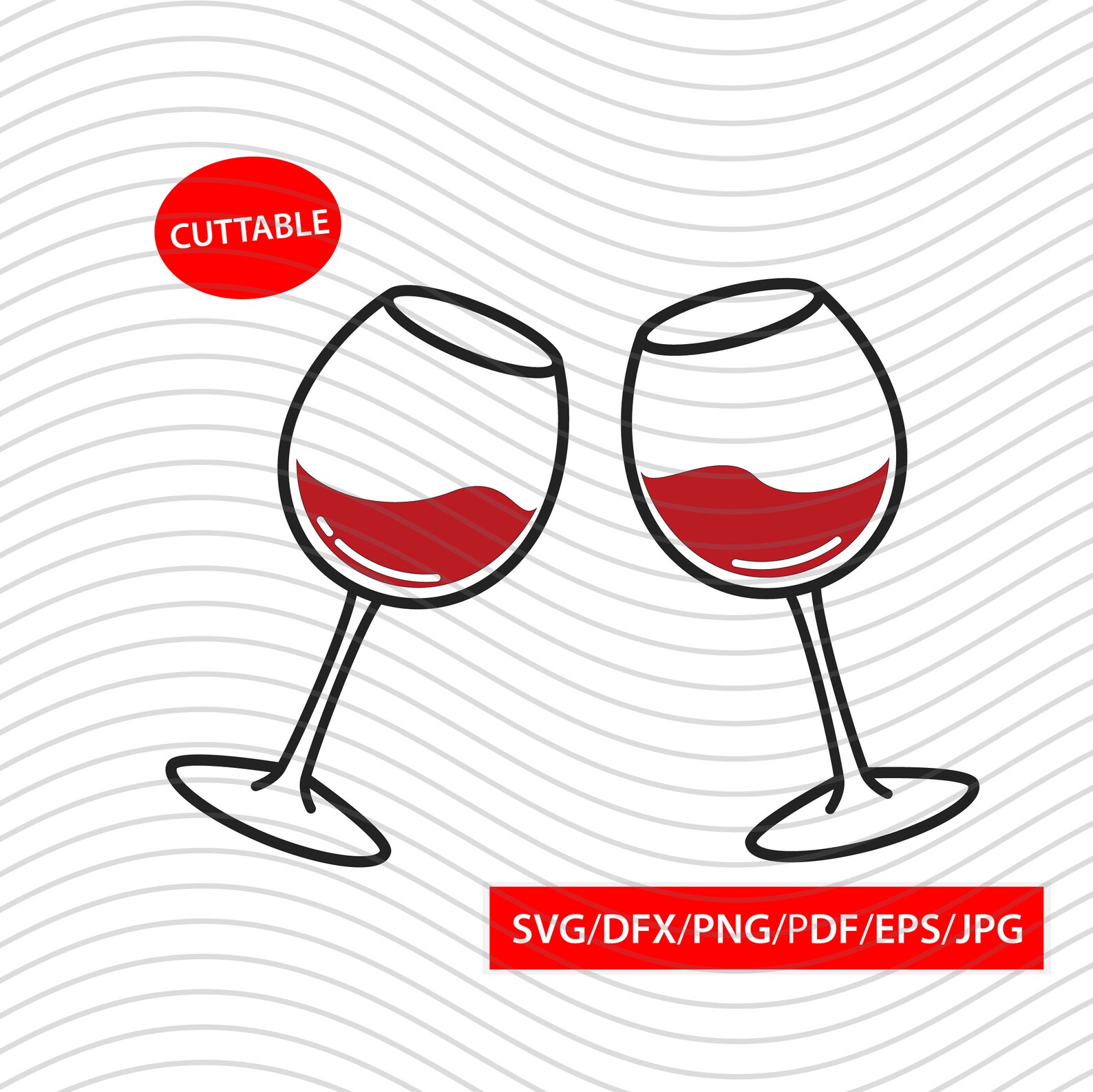 Verres à vin SVG. Clipart. Party Alcohol boit Printable | Etsy