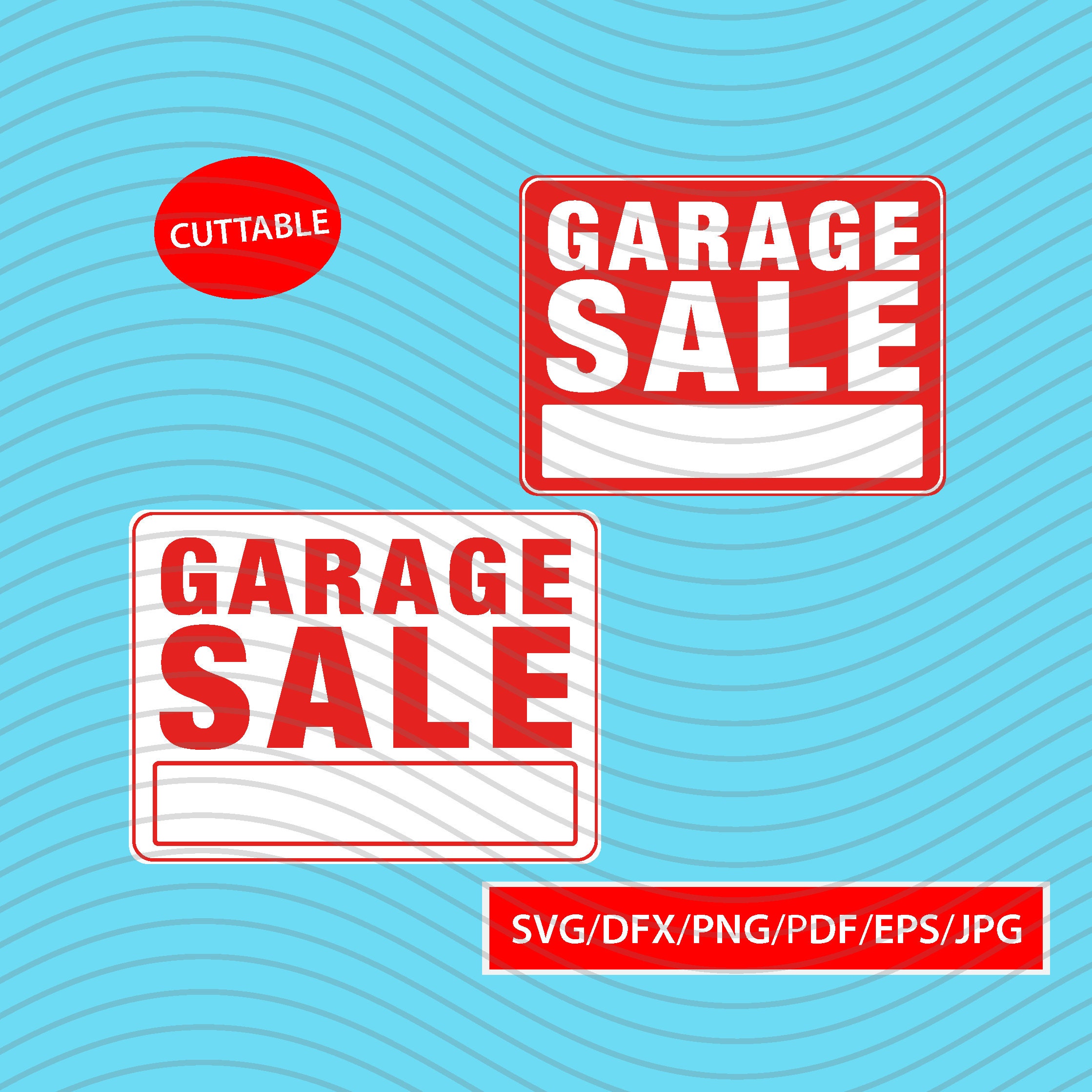 Cartel de venta de garaje Svg firmar señales de calle de Etsy