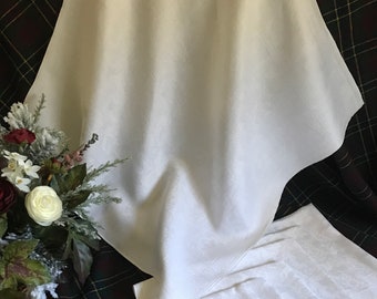 Set of six large linen damask napkins to grace your holiday gatherings