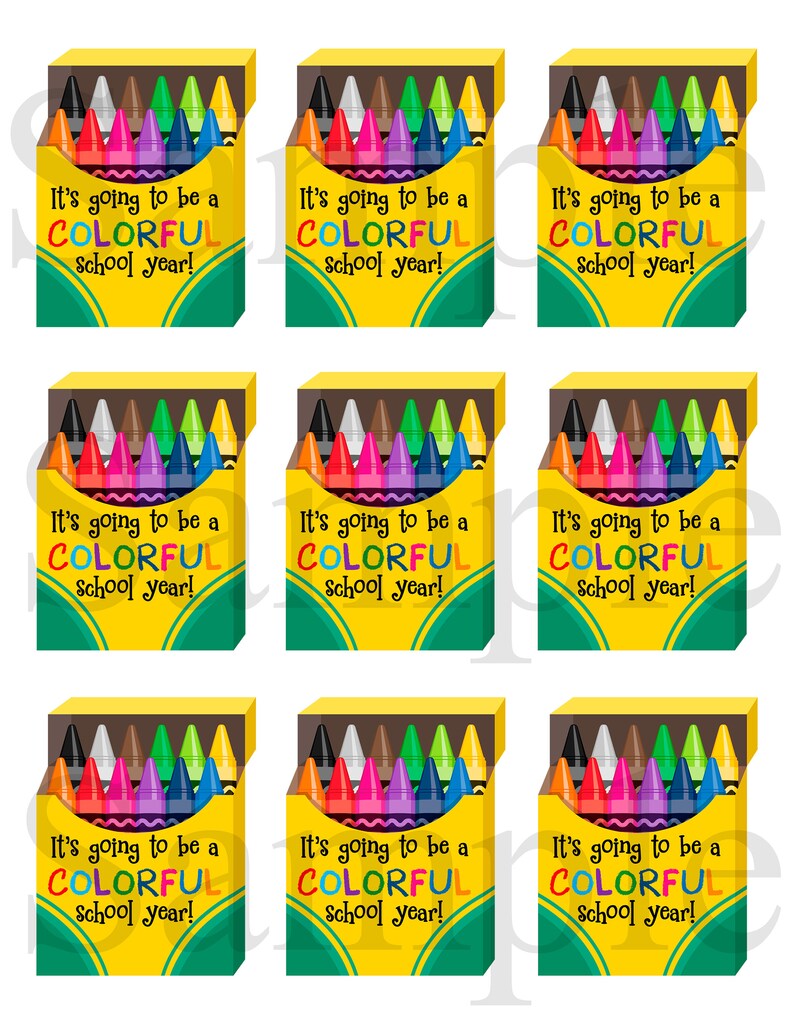 Printable Back To School TagNew Class TagINSTANT DOWNLOAD Etsy
