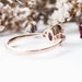 Alexandrite sapphire three stone 14k gold engagement ring image 5
