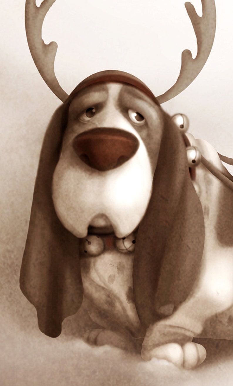 Reluctant Reindeer Print image 1