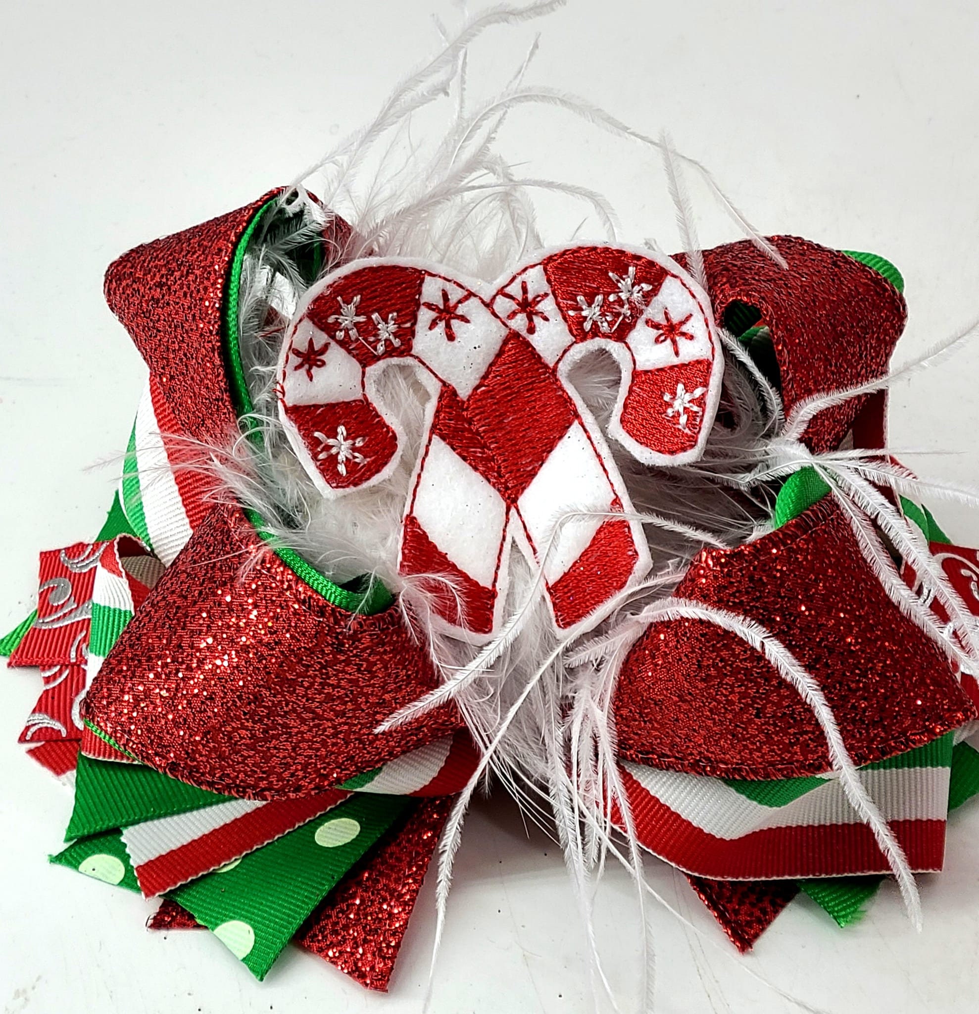Candy Cane Hair Bow Christmas Hair Bow Baby Hair Bow Girls Hair Bow - Etsy