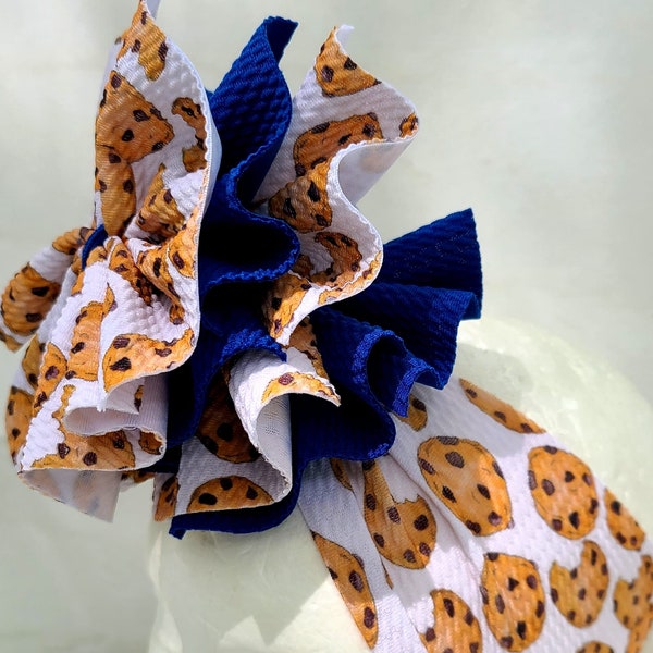 Head wrap cookie headband birthday headband messy bow