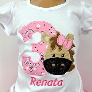 Pony horse cowgirl birthday shirt any name and number personalized shirt 1st 2nd 3rd4th5th6th