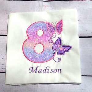 Pastel butterfly birthday shirt butterfly party any name and number personalized shirt cake smash 1st 2nd 3rd 4th 5th