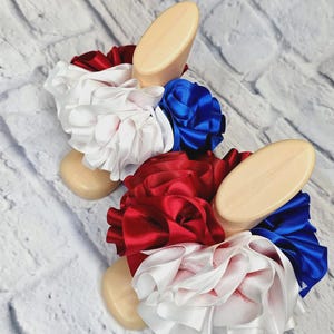 Anklets red white blue anklets ruffle anklets tutu anklets girls ankletsJuly 4th anklets image 3