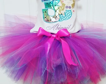 mermaid tutu  outfit first birthday   any name and number personalized baby girls cake smash photo shoot mermaid birthday