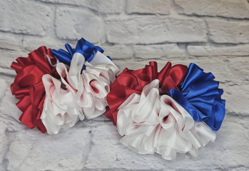 Anklets red white blue anklets ruffle anklets tutu anklets girls ankletsJuly 4th anklets image 5