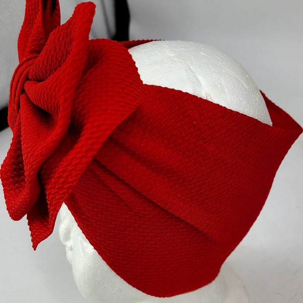 Red headband head wrap baby headband girls headband birthday headband stretchy headband messy bow