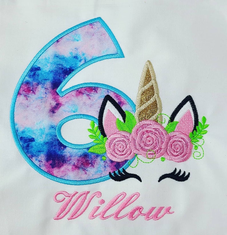 Unicorn birthday shirt any name and number personalized shirt cake smash photo shoot unicorn birthday handmade unicorn party