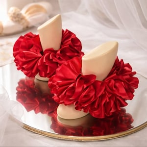 Anklets red anklets girls anklet baby anklets ruffle anklets tutu anklets