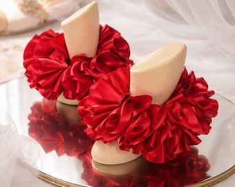 Anklets red anklets girls anklet baby anklets ruffle anklets tutu anklets