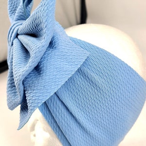 Light Blue Headband Baby Head Wrap Stretchy Head Wrap Messy  display picture 3