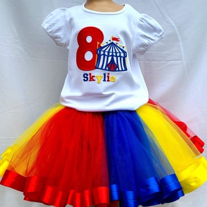 Circus tent birthday tutu and shirt any name and number personalized shirt cake smash 1st 2nd 3rd 4th 5th 6th