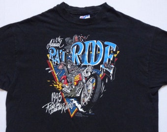 14th Annual Rat Ride T-Shirt Vintage 1993 XL Rod