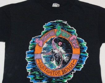 Summer Surf Fest Huntington Beach T-Shirt Vintage 1980s M