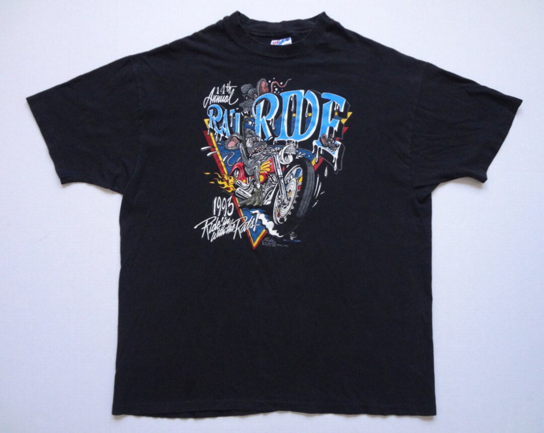14th Annual Rat Ride T-shirt Vintage 1993 XL Rod - Etsy
