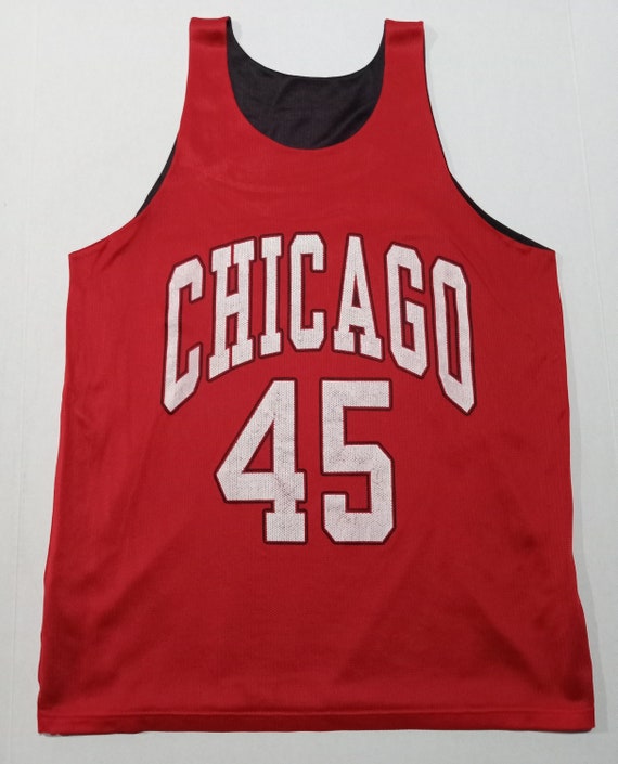 Chicago Bulls 45 Double Layer Mesh Jersey Shirt 1990s Michael