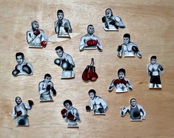 Boxing Legends Sticker Pack: Glossy Vinyl, Handmade