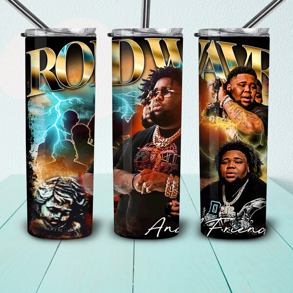 Rod Wave Nostalgia Tumbler 20 oz Skinny Tumbler Sublimation Designs, Full Tumbler Wrap, Nostalgia Tour Digital Downloads Png