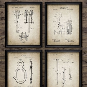 Rock Climbing Wall Art Set Of 4, Printable Bouldering, Mountain Climbing, Mountaineering, Alpine, Aid Climbing, Fitness #996INSTANT DOWNLOAD