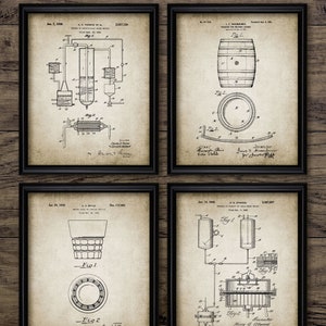 Juego de 4 impresiones de whisky para pared, whisky imprimible, whisky bourbon, vaso de whisky, Tennessee, bar, pub, restaurante, taberna n.° 1253, descarga instantánea