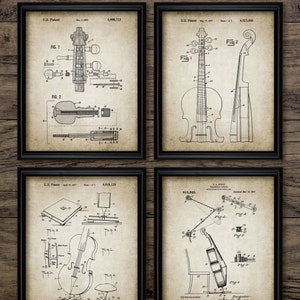 Cello Wall Art Set Of 4, Printable Musical Instrument, Cello Stringed Instrument, Orchestra, Cellist, Musician #2243 INSTANT DOWNLOAD
