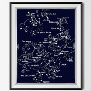 Constellations Wall Art, Printable Astronomy, Star Constellations, Astronomer Gift Idea, Space Astronomy Science Art #2108 INSTANT DOWNLOAD