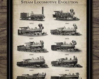 アメリカの汽車の絵　版画 アートプリント アメリカの汽車の絵 版画？アートプリント？新 モデル