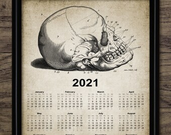 Anatomy Art Calendar Etsy