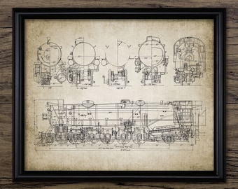 Train Schematic Etsy