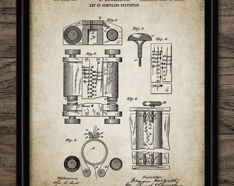 Computerkunst aan de muur, afdrukbare vintage computer, statistiekcomputer, antieke rekenmachine #661 INSTANT DOWNLOAD
