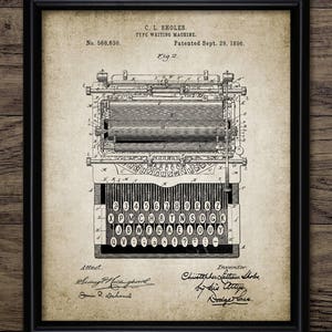 Typewriter Wall Art, Printable Typewriter Design, Office, Typewriting, Typist, Author, Novelist, Vintage Typing #2286 INSTANT DOWNLOAD