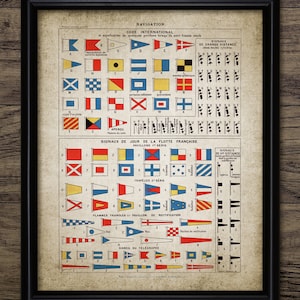 Signal Flag Wall Art, Printable Maritime Signal Flags, Sailing, Navy Banners, Telegraph, Nautical Communication #3165 INSTANT DOWNLOAD