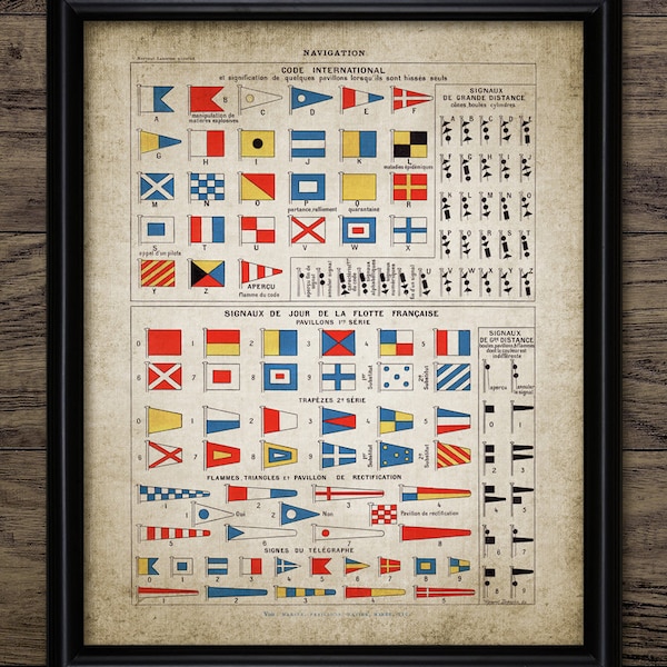 Signal Flag Wall Art, Printable Maritime Signal Flags, Sailing, Navy Banners, Telegraph, Nautical Communication #3165 INSTANT DOWNLOAD