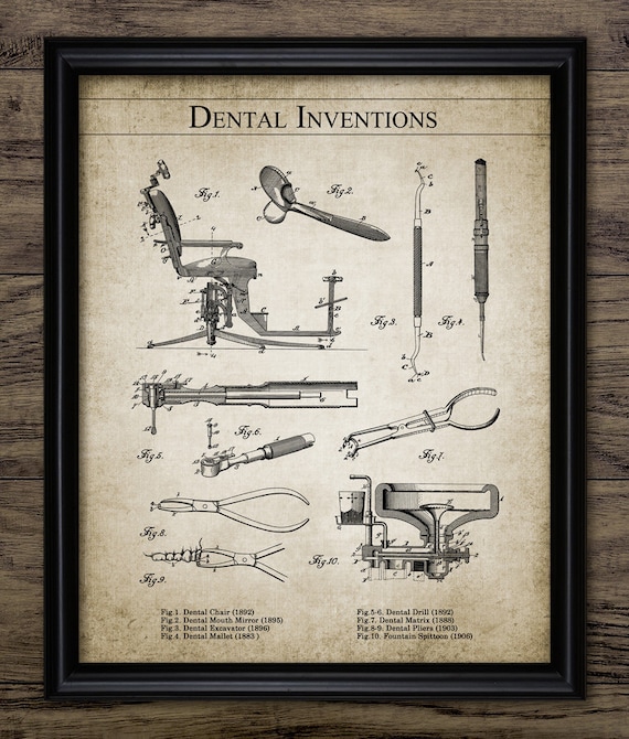Antique Dental Inventions Dentist Dentistry Human Dental Etsy
