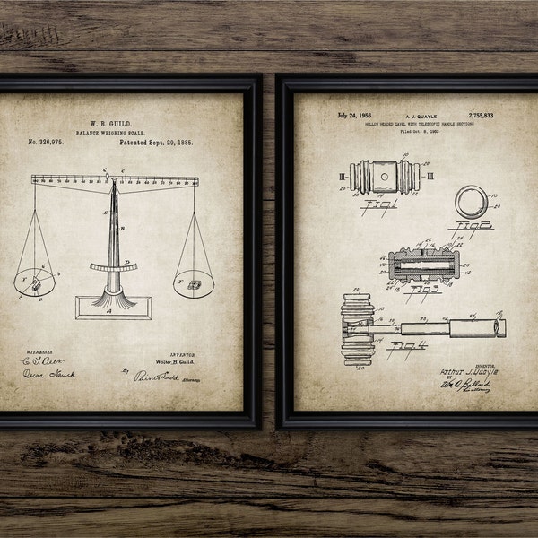 Law Student Wall Art Set Of 2, Printable Legal Art, Scales Of Justice, Legal, Judge, Lawyer, Barrister, Solicitor #916 INSTANT DOWNLOAD