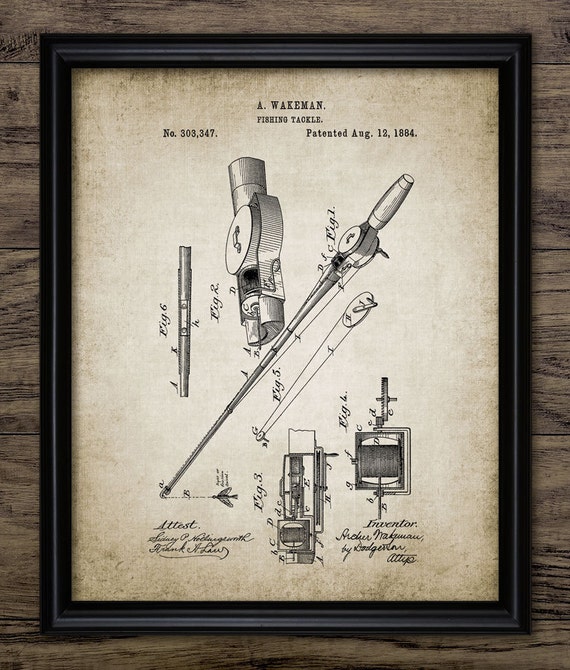 Buy Fishing Rod Wall Art, Printable Fishing, Fishing Tackle Design