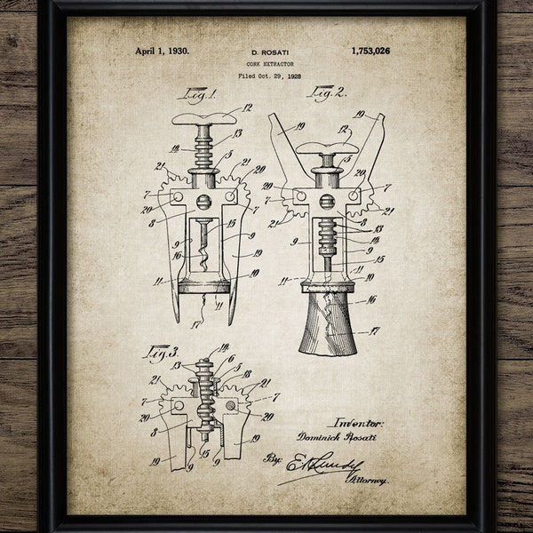 Corkscrew Wall Art, Printable corkscrew, Wine Bar, Restaurant, 1930 Corkscrew Design, Wine Aficionados, Connoisseurs #605 INSTANT DOWNLOAD